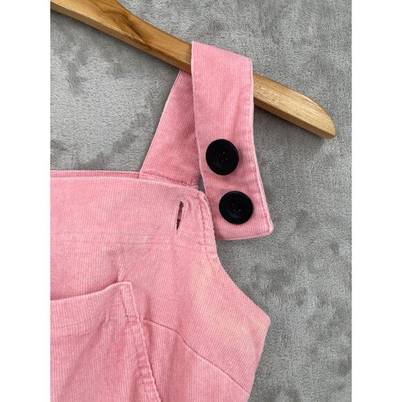 nooworks Pink Corduroy Overalls Made in USA Cotton Stretch Jumpsuit - Picture 6 of 15